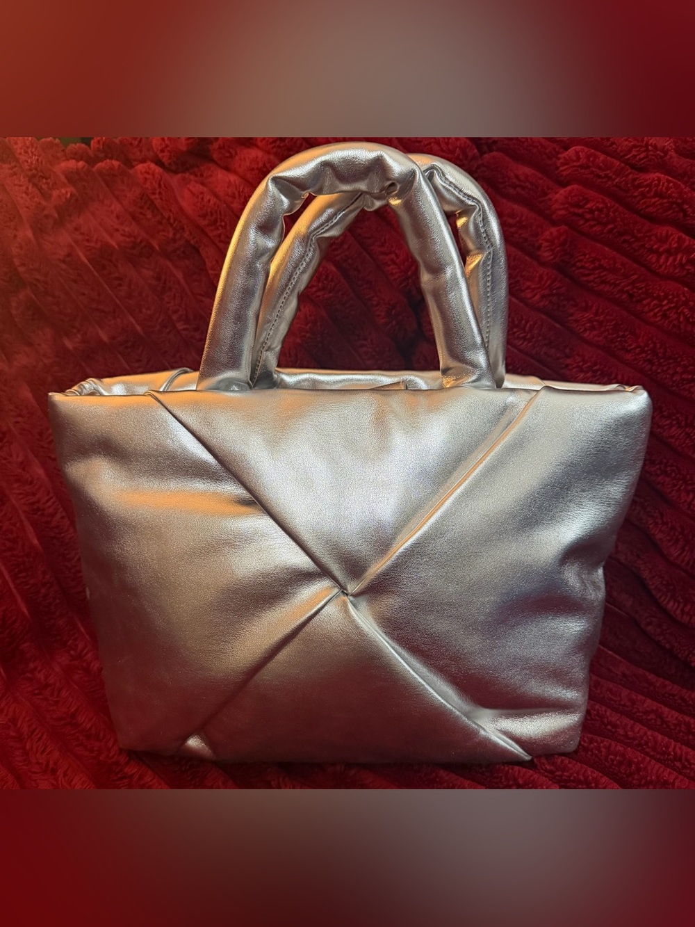 a new day Silver Quilted Padded Tote